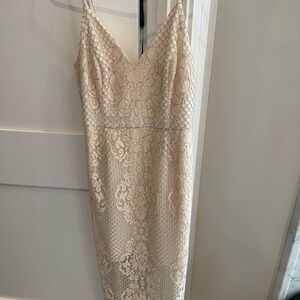 Shona Joy Cream Midi Dress